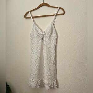 Victoria's Secret Ivory Floral Lace Chemise